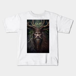 Green Man #005 Kids T-Shirt